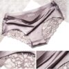 Sexy Lace Underwear for Women Frozen Silk Seamless Panties with Silky Tactile Touch 4 Pack, Assorted Colors S M L XL XXL3XL