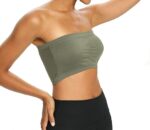 Venbond 3Packs Women's Seamless Bandeau Crop Tube Top Bra Strapless Padded Bralett