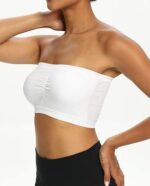 Venbond 3Packs Women's Seamless Bandeau Crop Tube Top Bra Strapless Padded Bralett