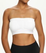 Venbond 3Packs Women's Seamless Bandeau Crop Tube Top Bra Strapless Padded Bralett