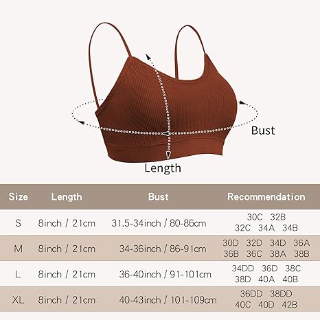 KCDDUMK 4 Pieces Cami Bras - Women's V-Neck Padded Seamless Straps Bralette