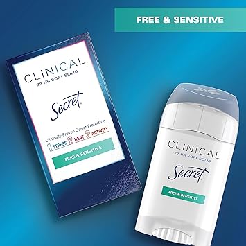 Secret Clinical Strength Antiperspirant Deodorant for Women Clean Lavender Scent Clear Gel 2.6 Oz