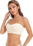 Strapless Bra for Women Non-Slip Silicone Padded Bandeau Bra Wireless Tube Top Bra