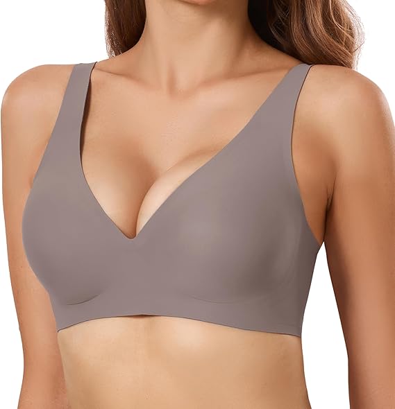 Deep V Bras for Women No Underwire Comfort Wireless