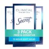 Secret Clinical Strength Antiperspirant Deodorant for Women Clean Lavender Scent Clear Gel 2.6 Oz