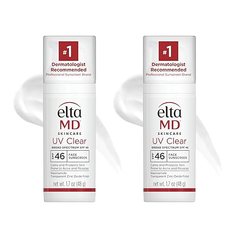 EltaMD UV Clear Face Sunscreen, Oil Free Sunscreen with Zinc Oxide, Dermatologist Recommended Sunscreen