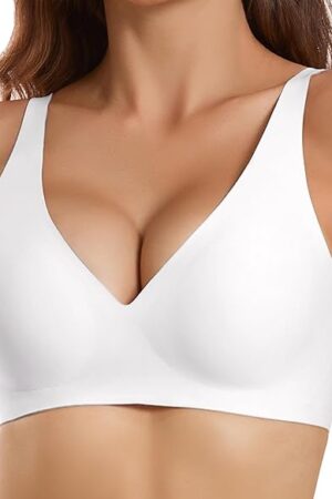 Deep V Bras for Women No Underwire Comfort Wireless