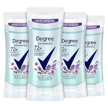 Degree Antiperspirant Deodorant 72-Hour Sweat & Odor Protection Coconut & Hibiscus Deodorant for Women with MotionSense Technology 2.6 oz, Pack of 4