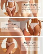 FINETOO 12 Pack Cotton Underwear for Women Cute Low Rise Bikini Panties High Cut Breathable Sexy Hipster Womens Cheeky S-XL