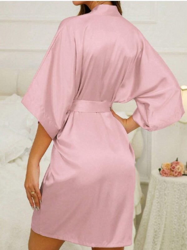 Solid Self Tie Lounge Robe