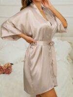 Solid Self Tie Lounge Robe