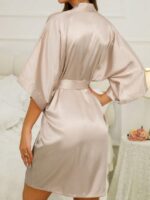 Solid Self Tie Lounge Robe