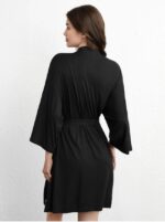 Leisure Super Soft Ribbed Robe Made Of -Friendly Blend Fabric, Providing Smoothness, Breathability And Can Be Worn With Any Basic Attire.