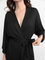 Leisure Super Soft Ribbed Robe Made Of -Friendly Blend Fabric, Providing Smoothness, Breathability And Can Be Worn With Any Basic Attire.