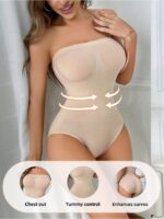 Women's Fashion Solid Color Seamless Body Shaping Bodysuit