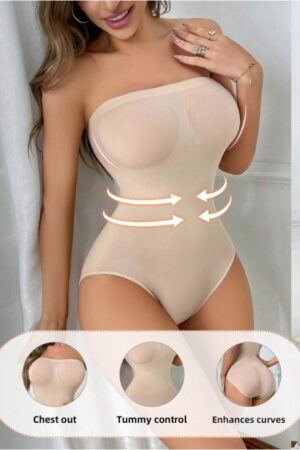 Women's Fashion Solid Color Seamless Body Shaping Bodysuit