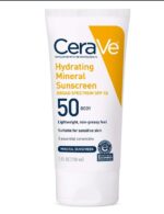 CeraVe 100% Mineral Sunscreen SPF 50 | Face sunscreen With Zinc Oxide & Titanium Dioxide | Hyaluronic Acid + Niacinamide + Ceramides | Oil Free Sunscreen For Face | Travel Size Sunscreen