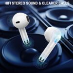 Wireless Earbuds, Bluetooth 5.3 Headphones in Ear with 4 ENC Noise Cancelling Mic, Bluetooth Earbuds 40H Playtime, HiFi Stereo Deep Bass Wireless Earphones, IP7 Waterproof, USB-C Fast Charge