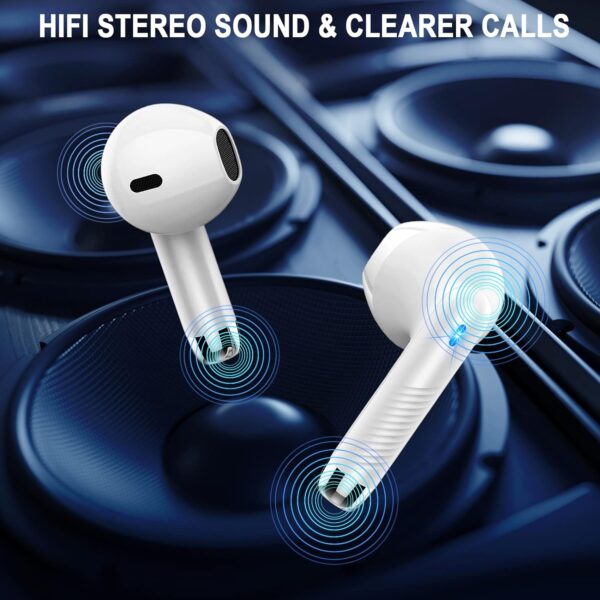 Wireless Earbuds, Bluetooth 5.3 Headphones in Ear with 4 ENC Noise Cancelling Mic, Bluetooth Earbuds 40H Playtime, HiFi Stereo Deep Bass Wireless Earphones, IP7 Waterproof, USB-C Fast Charge