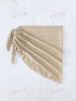 Summer Beach Solid Knot Side Cover Up Skirt