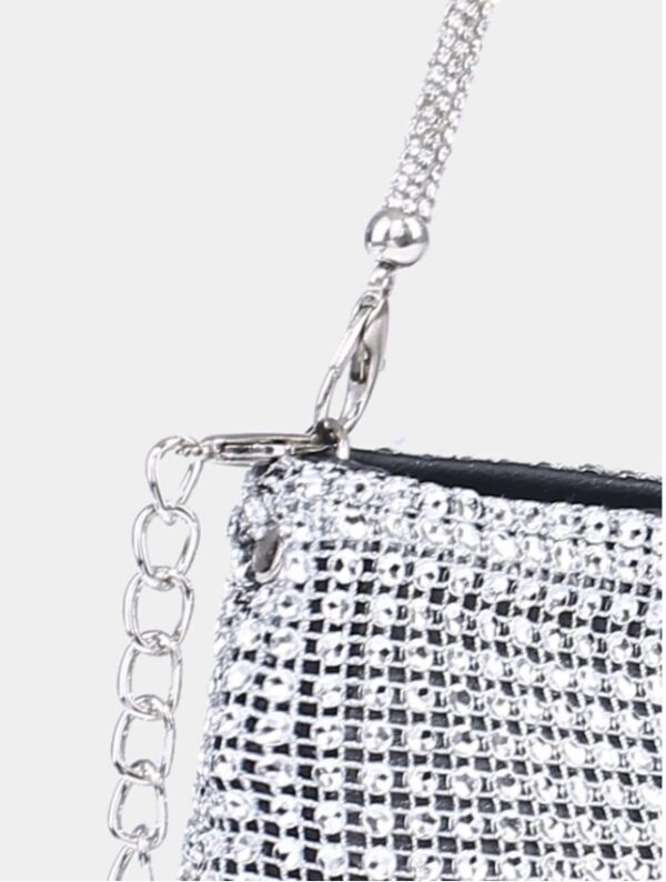 Glitter Bling, Sequin, Luxury, Shiny Rhinestone Decor Hobo Bag Glamorous Evening Bag, Dinner Bag Faux Pearl For Party Girl, Woman, Bride Perfect For Party, Wedding, Prom, Dinner/Banquet, For Matching, Outfit,Perfect For Wedding Dress,Formal Dresses For Women,Prom Dress,Birthday Dress