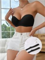 Women's Solid Color Strapless Bra