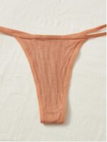 7packs Ribbed Knit Sexy Thongs