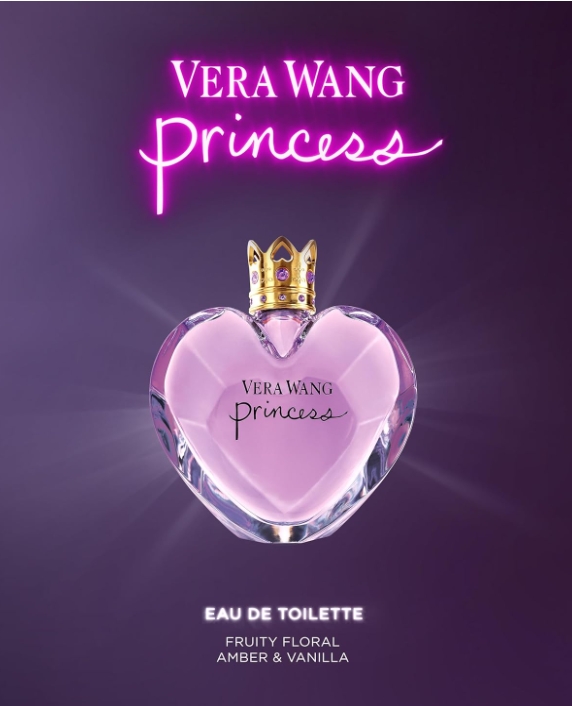 VERA WANG Princess - Eau de Toilette for Women - Fruity & Floral Profile with Notes of Apple, Guava, Vanilla - Medium Longevity